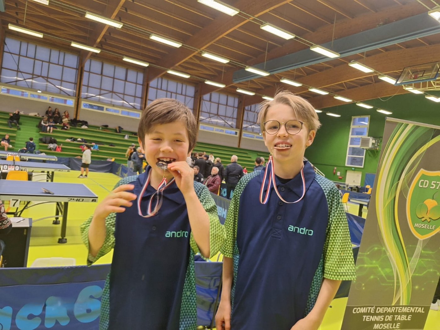 Jeunes licenciés de l'US Forbach TT en compétition